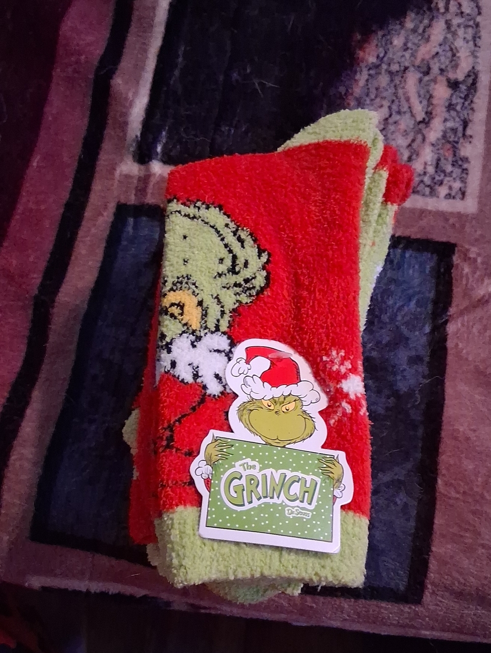 The Grinch Christmas Crew Socks - Red & Green